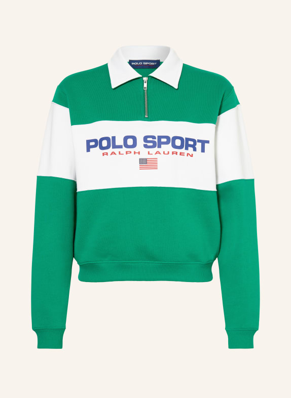 POLO SPORT Sweatshirt GRÜN/ WEISS