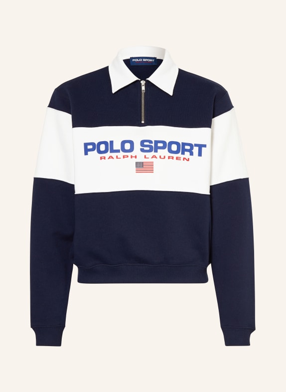 POLO SPORT Sweatshirt DUNKELBLAU/ WEISS