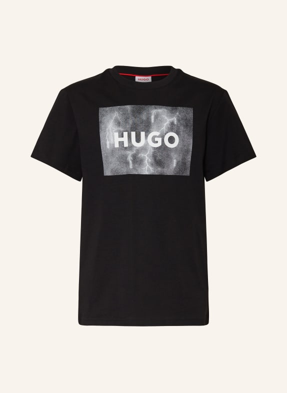 HUGO T-shirt WETTER CZARNY