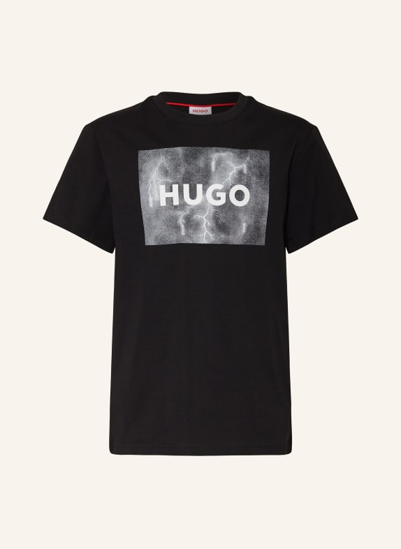 HUGO T-Shirt WETTER SCHWARZ