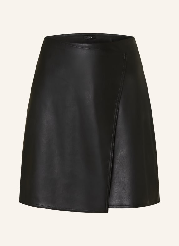 OPUS Skirt REANA in leather look BLACK