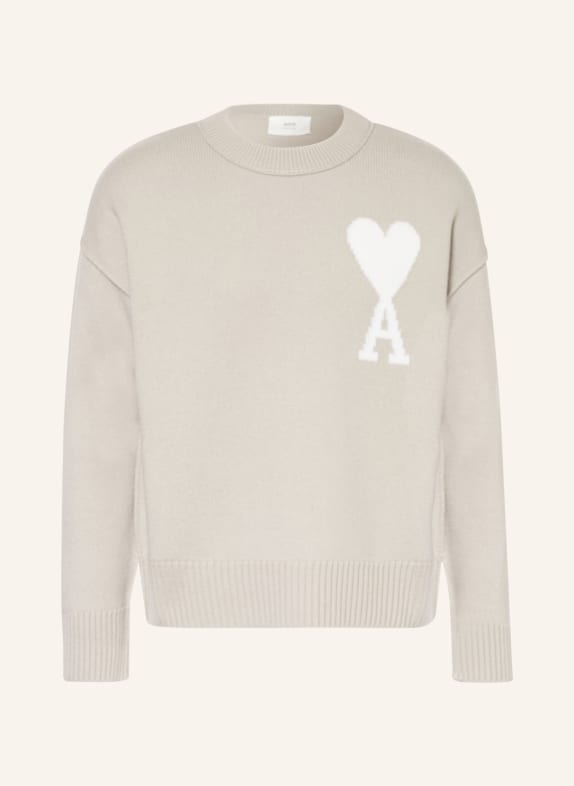 AMI PARIS Sweater BEIGE/ WHITE
