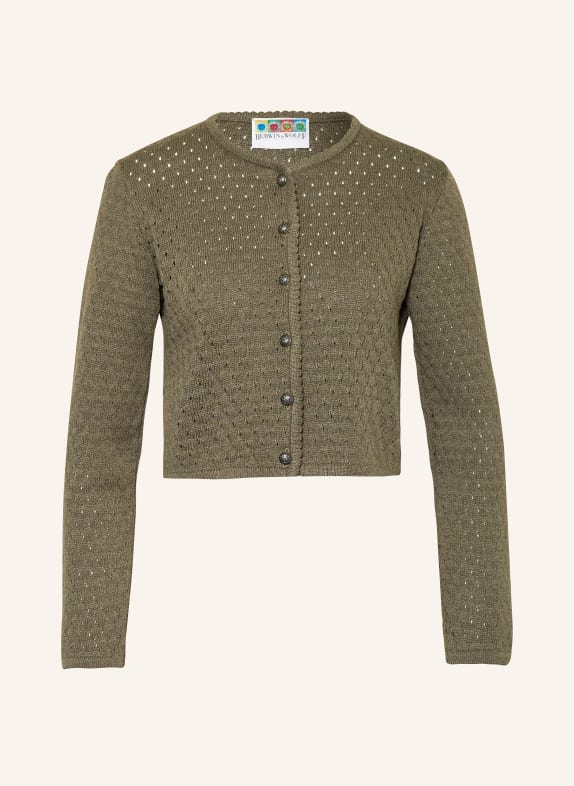 BERWIN & WOLFF Knit cardigan OLIVE