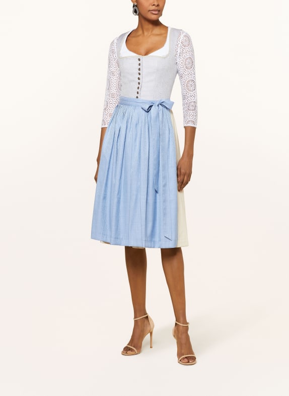 BERWIN & WOLFF Dirndl LICHTBLAUW / LICHTGRIJS / CRÈME