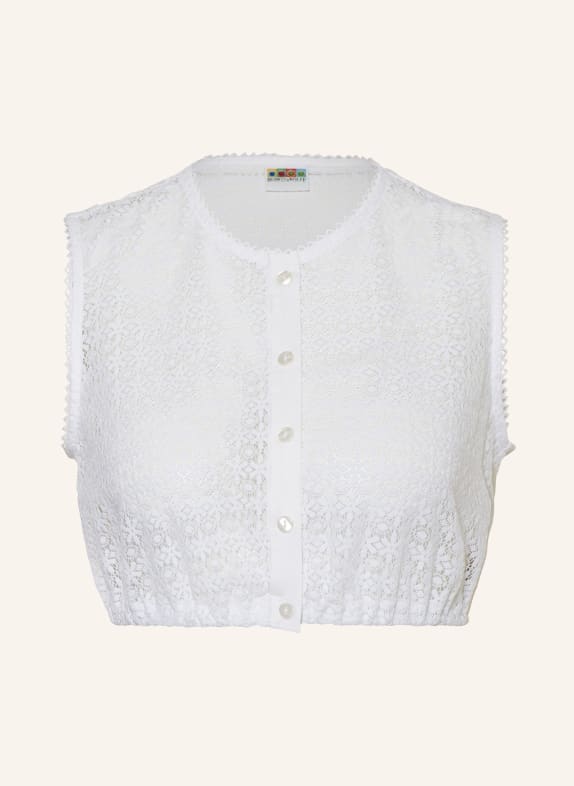 BERWIN & WOLFF Dirndl blouse made of lace WHITE