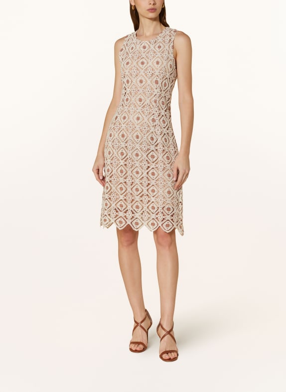 MORE & MORE Lace dress NUDE/ LIGHT BROWN