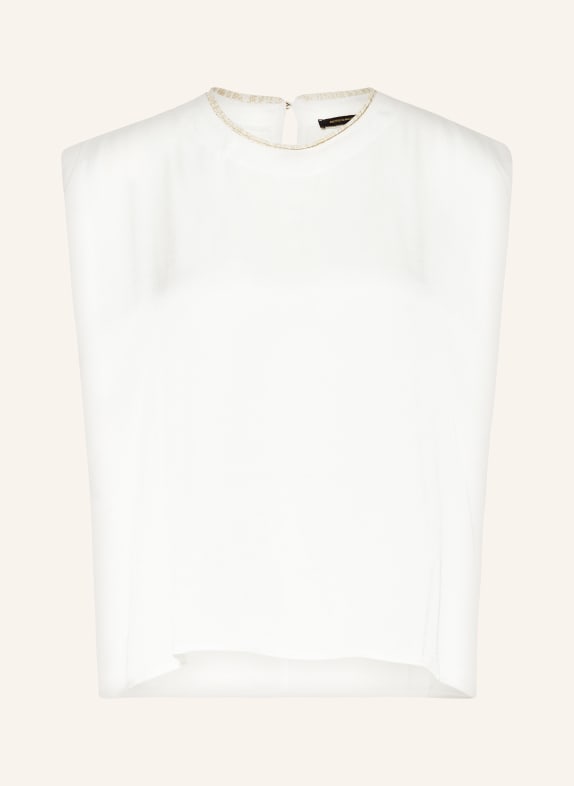 MORE & MORE Blouse top in satin WHITE
