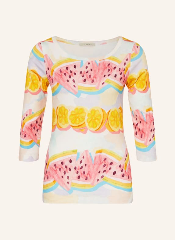 lilienfels Shirt with 3/4 sleeves PINK/ WHITE/ ORANGE