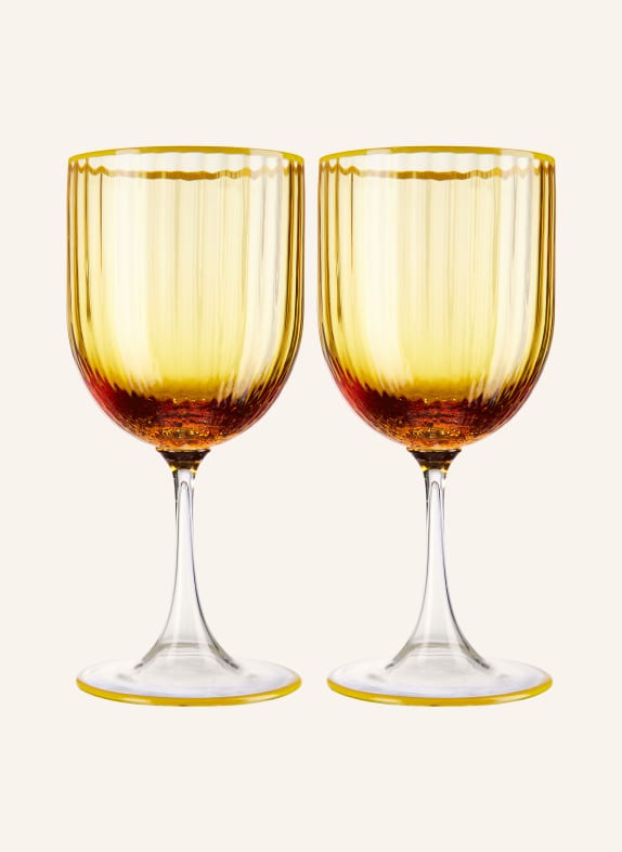 AQUAZZURA CASA Set of 2 wine glasses DARK YELLOW