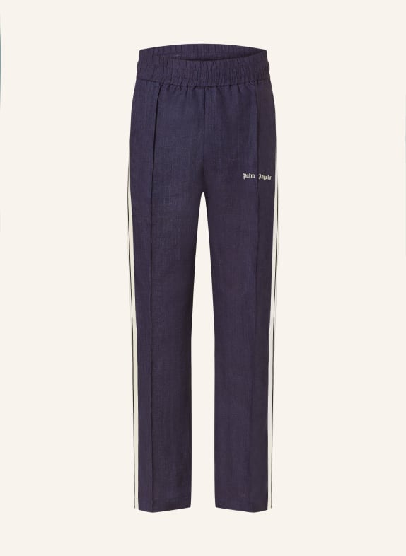 Palm Angels Linen pants in jogger style DARK BLUE