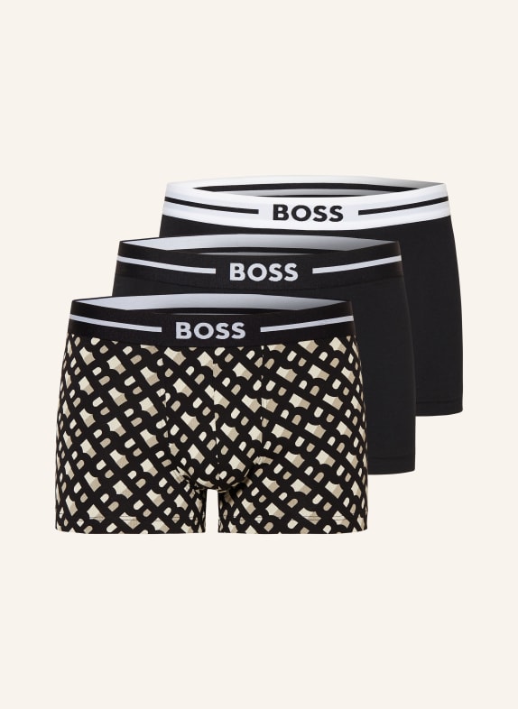 BOSS 3-pack boxer shorts BLACK/ CREAM/ BEIGE