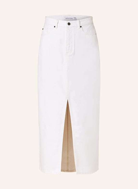 MRS & HUGS Spódnica jeansowa WHITE DENIM