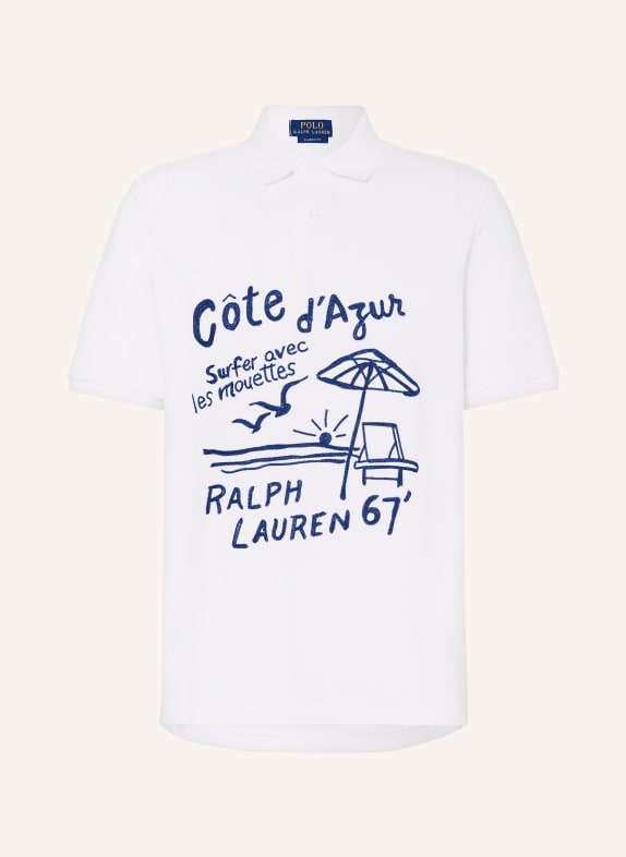 POLO RALPH LAUREN Piqué polo shirt classic fit WHITE/ DARK BLUE
