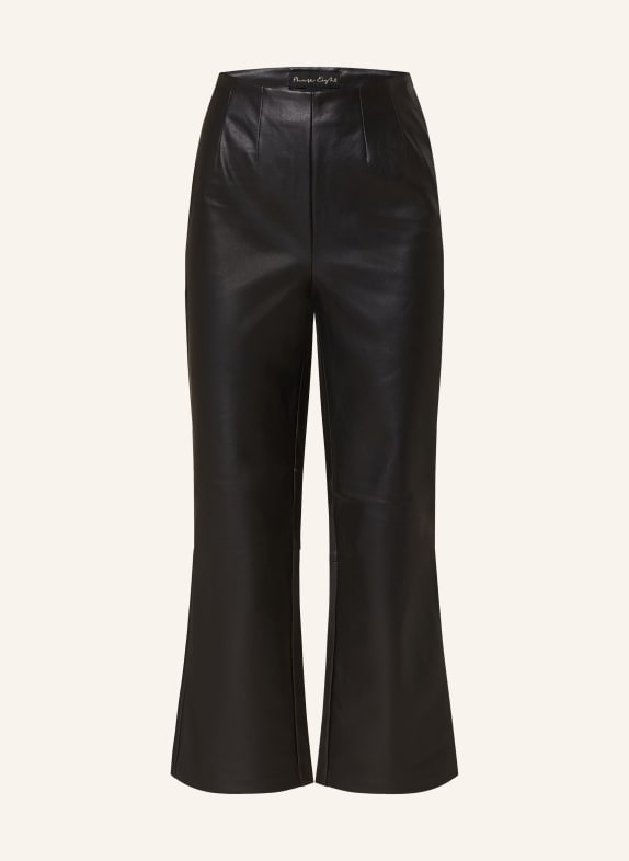 Phase Eight 7/8 trousers MARIELLE in leather look BLACK
