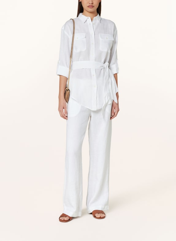 LAUREN RALPH LAUREN Linnen overhemdblouse WIT
