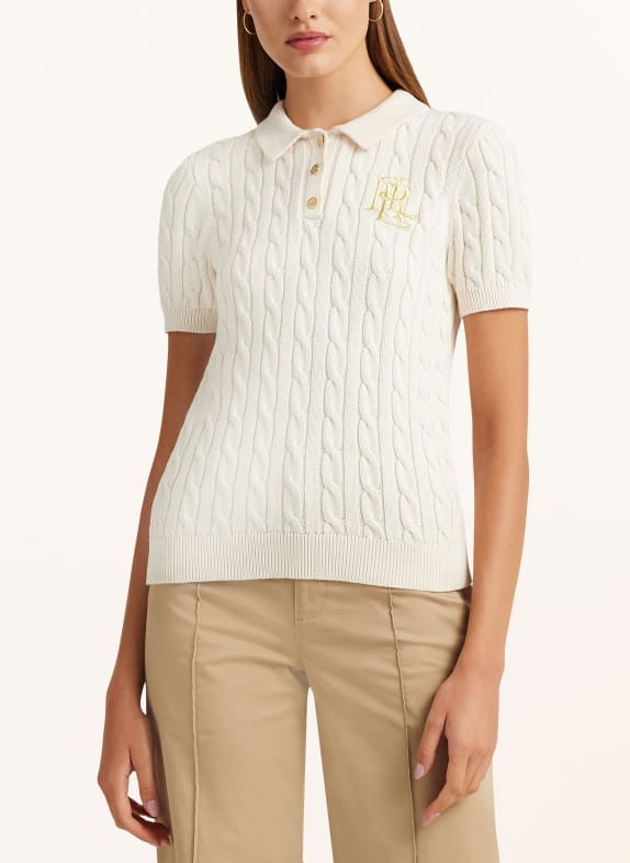 LAUREN RALPH LAUREN Gebreid poloshirt CRÈME