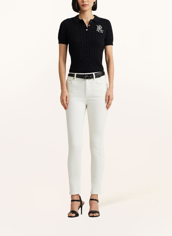 LAUREN RALPH LAUREN Gebreid poloshirt ZWART