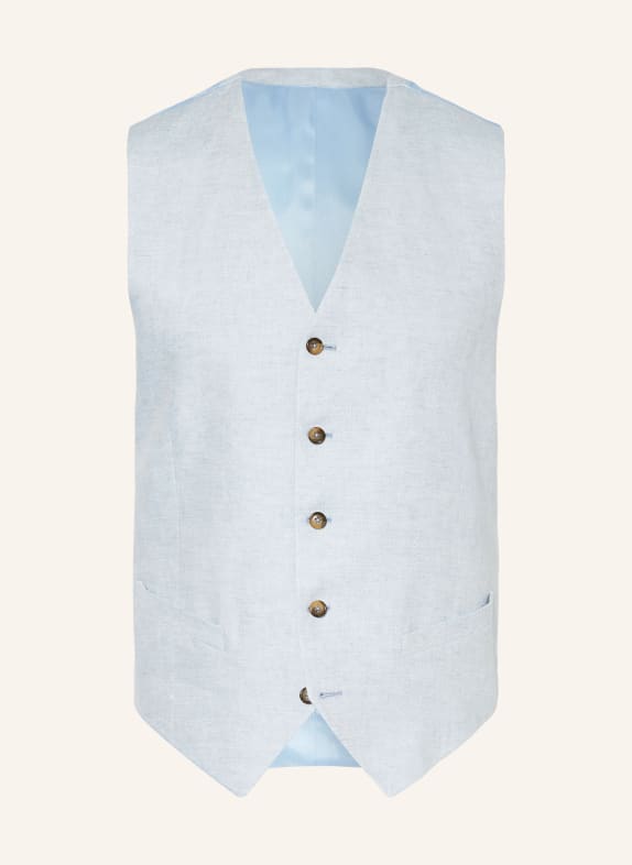SAND COPENHAGEN Suit vest ALFORD extra slim fit made of linen 500 LIGHT BLUE