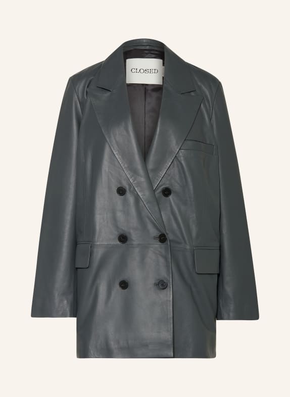 CLOSED Leather blazer GRAY