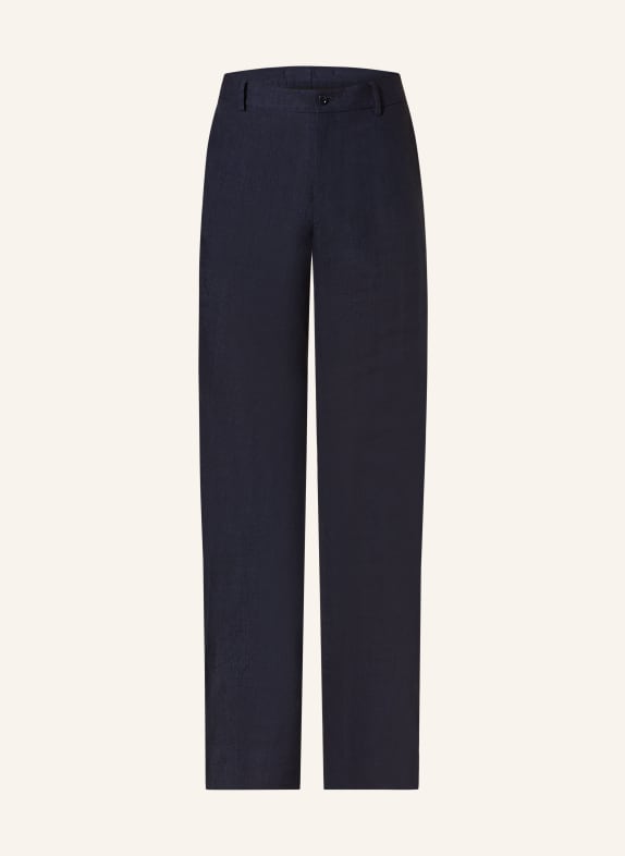 DOLCE & GABBANA Linen trousers regular fit S8280 MELANGE AZZURRI-BLU