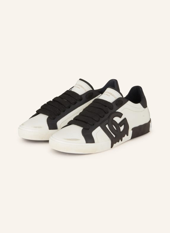 DOLCE & GABBANA Sneakers PORTOFINO BLACK/ WHITE