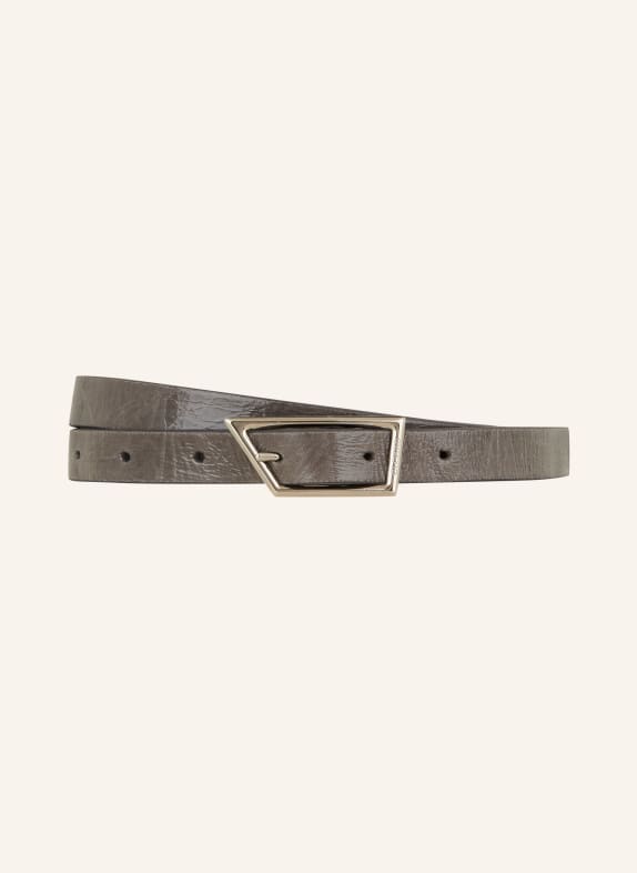 CLOSED Leather belt GRAY
