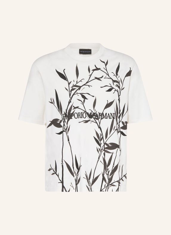 EMPORIO ARMANI T-shirt with embroidery ECRU/ BLACK