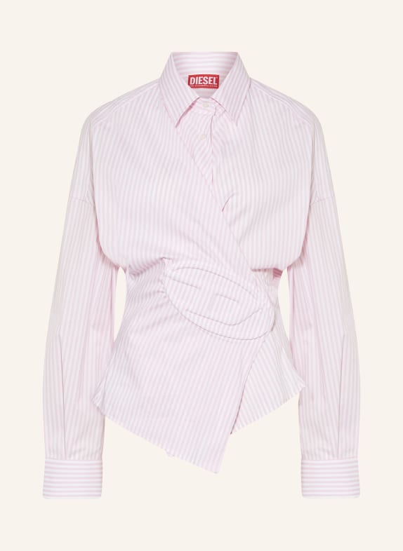 DIESEL Shirt blouse C-SIZ-N2 PINK/ WHITE