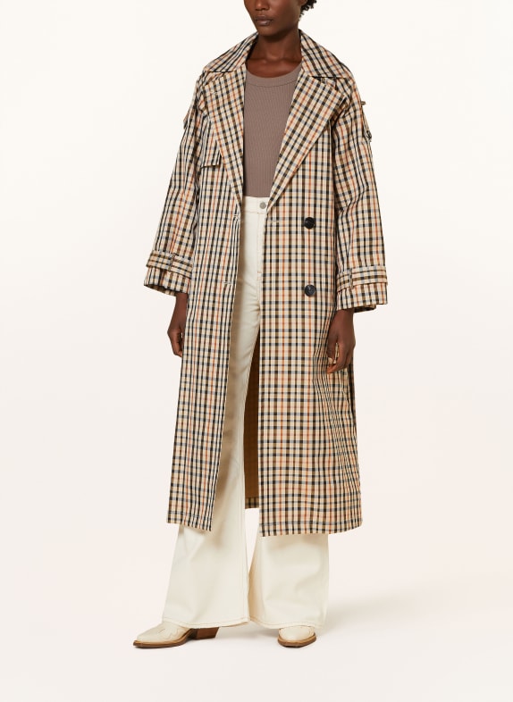 InWear Trench coat TOINIIW LIGHT BROWN/ BROWN/ LIGHT RED