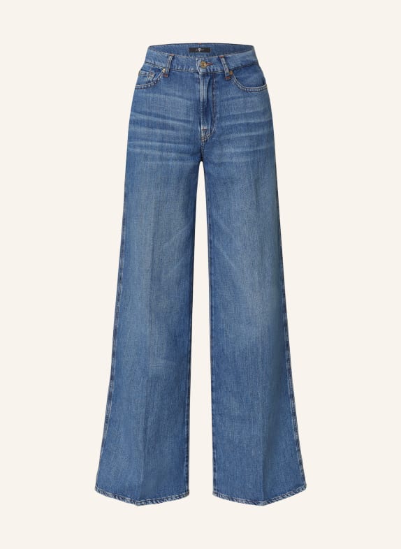 7 for all mankind Flared Jeans LOTTA mit Leinen MID BLUE
