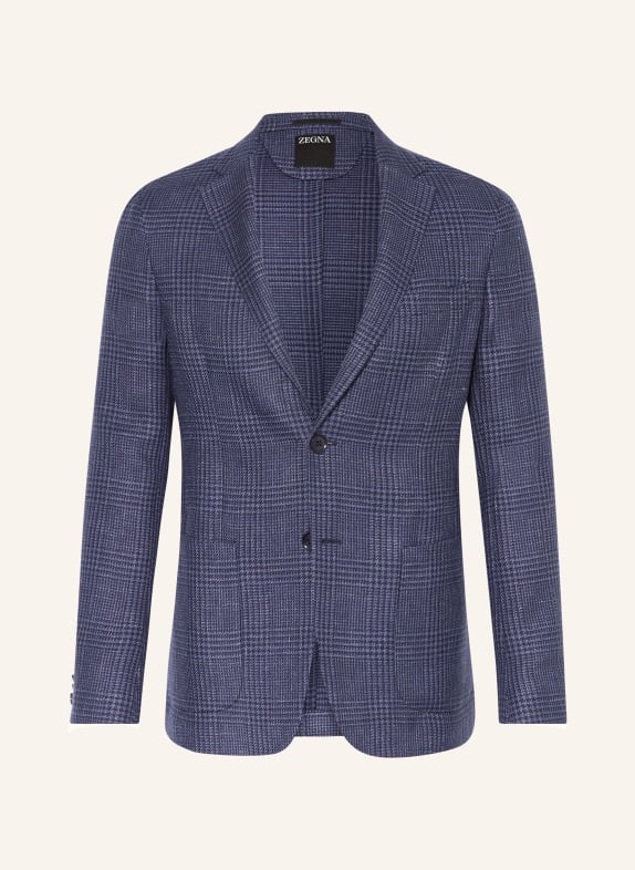 ZEGNA Tailored jacket extra slim fit with linen BLUE/ DARK BLUE