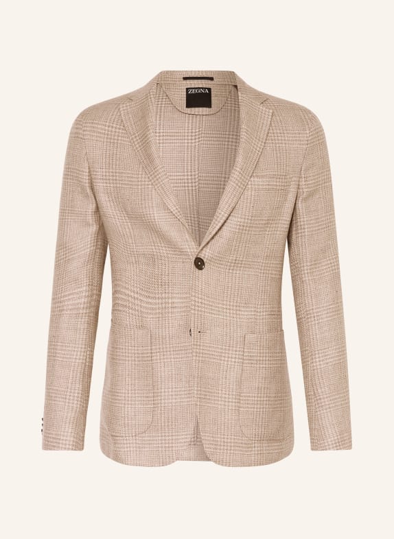 ZEGNA Tailored jacket extra slim fit with linen 7A7 Sand