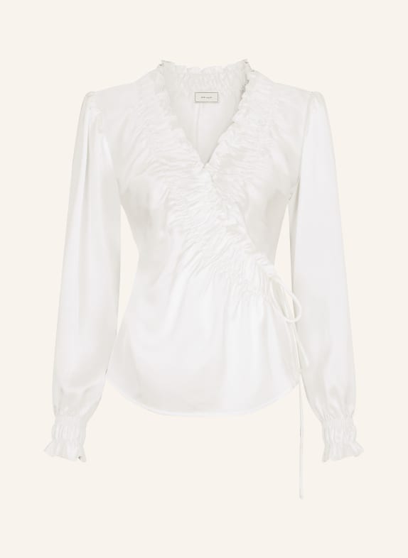 NEO NOIR Wrap blouse DESSY in satin WHITE