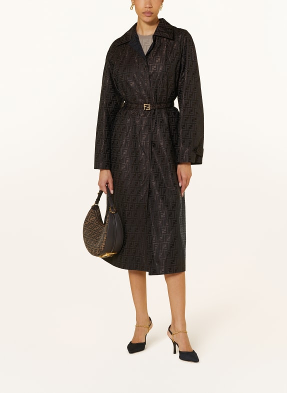 FENDI Axelväska FENDIGRAPHY SMALL MÖRKBRUN / BRUN
