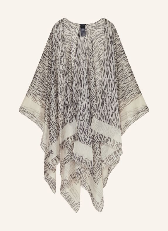PATRIZIA PEPE Kimono with 3/4 sleeves and glitter thread BLACK/ BEIGE