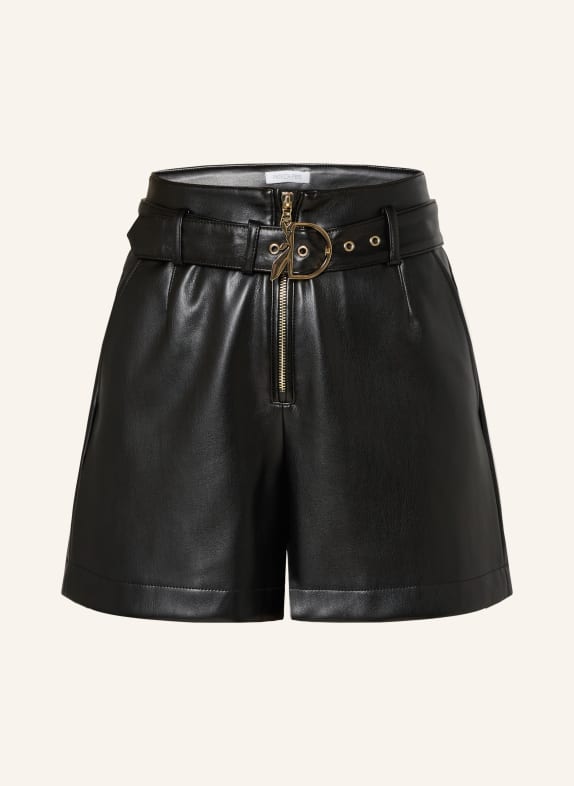 PATRIZIA PEPE Shorts in leather look BLACK