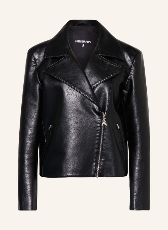 PATRIZIA PEPE Jacket in leather look BLACK
