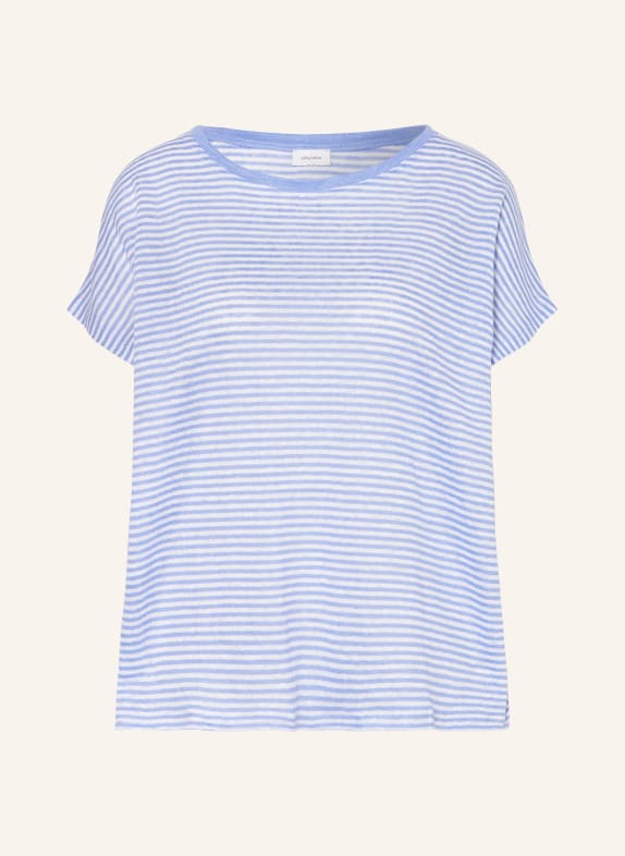 darling harbour T-shirt made of linen LIGHT BLUE/ WHITE