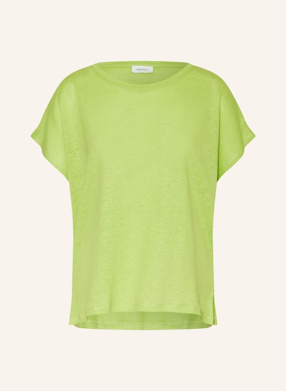 darling harbour T-shirt made of linen LIGHT GREEN