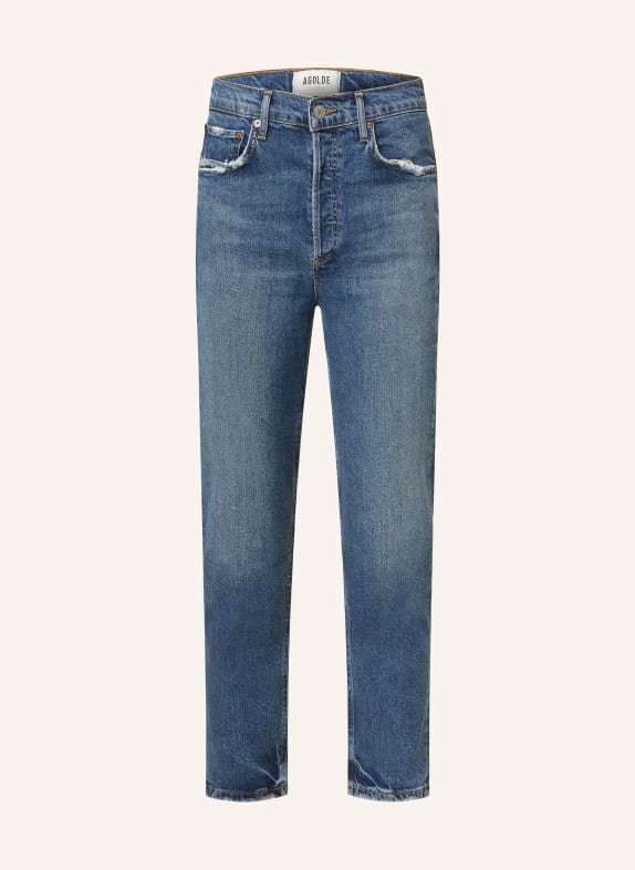 AGOLDE 7/8 jeans RILEY pose med dk tinted ind