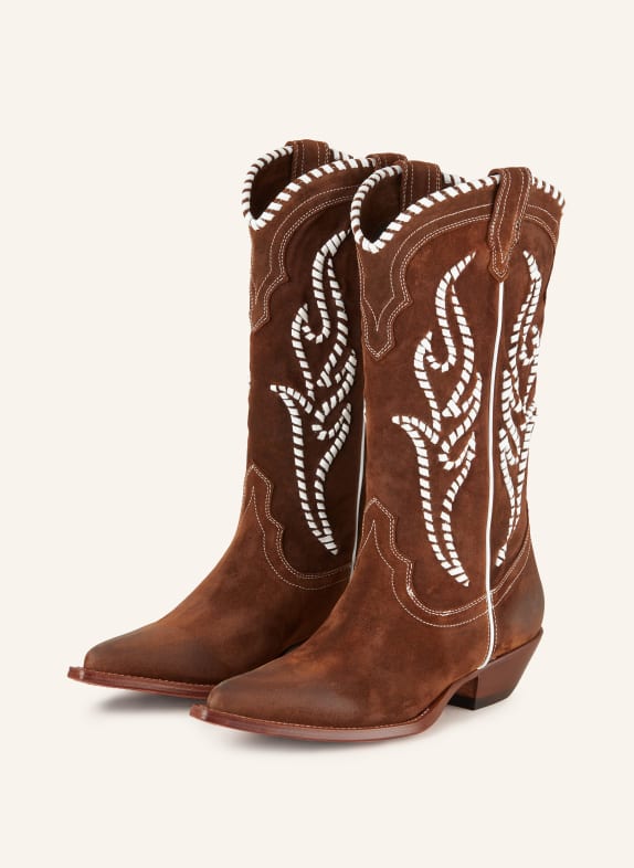SONORA Cowboy boots SANTA FE TWIST BROWN/ WHITE