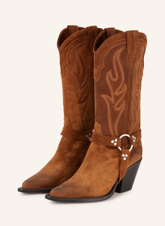 SONORA Cowboy boots SANTA FE BELT BROWN