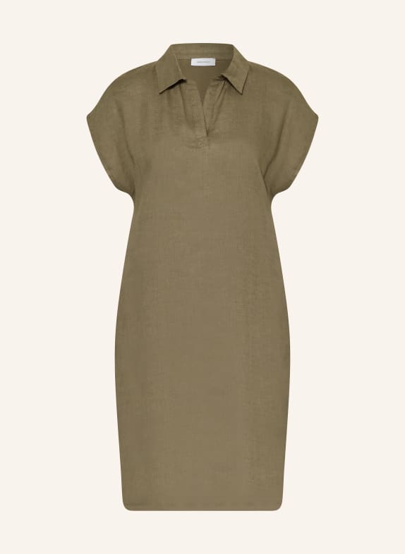 darling harbour Polo dress in mixed materials KHAKI