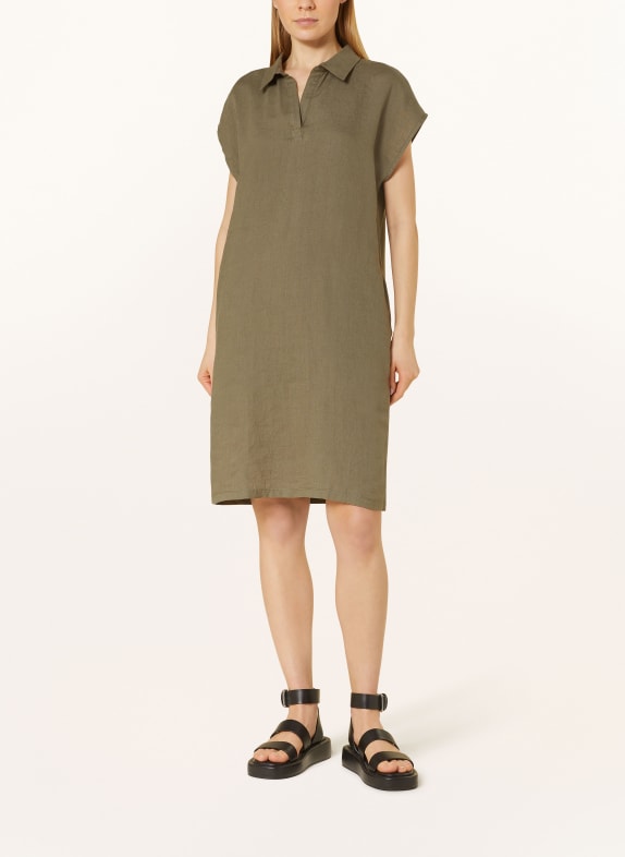darling harbour Polo dress in mixed materials KHAKI