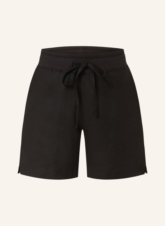 darling harbour Linen shorts BLACK