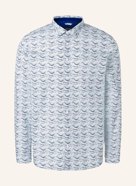 MAERZ MUENCHEN Shirt modern fit DARK BLUE/ TURQUOISE/ BEIGE