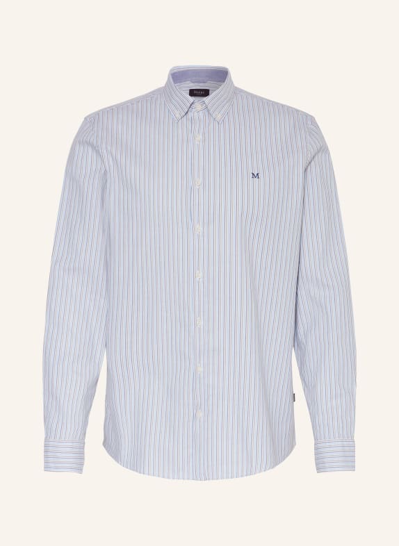 MAERZ MUENCHEN Oxford shirt modern fit WHITE/ LIGHT BLUE/ OLIVE
