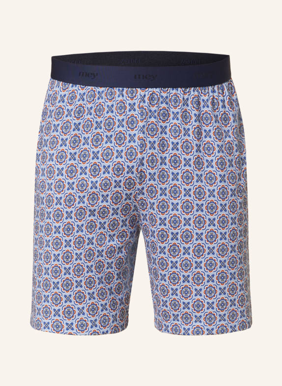 mey Pajama shorts series NOBLE ORNAMENTS LIGHT BLUE/ BLUE/ ORANGE