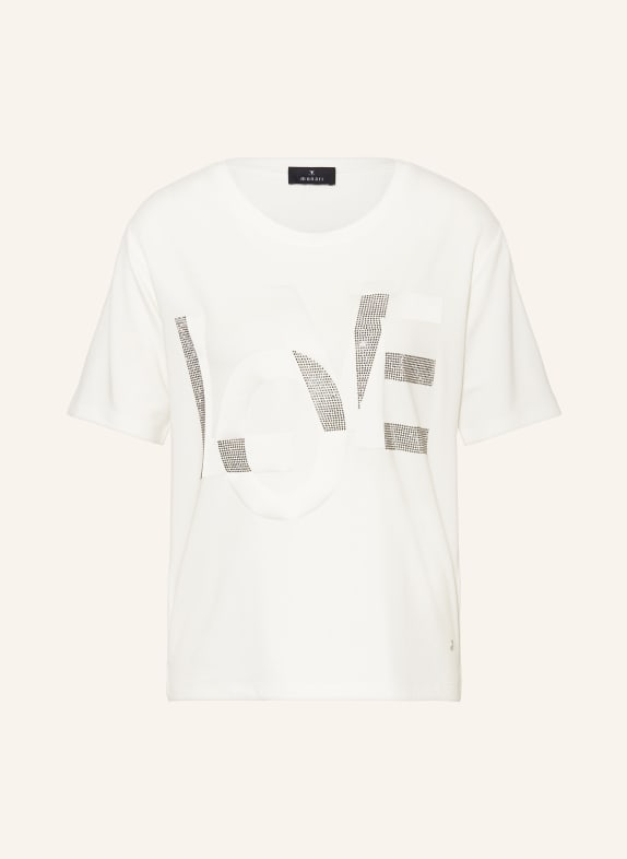 monari T-Shirt mit Schmucksteinen WEISS