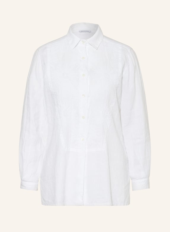 ROSSO35 Shirt blouse made of linen WHITE